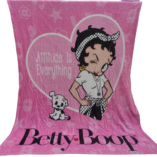 [現貨］可愛卡通 性感尤物 豹紋 Betty Boop 貝蒂娃娃 毛毯 空調毯 蓋毯 電腦午睡毯交換禮物 生日禮品