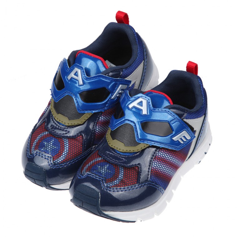 童鞋M*(16~19公分)Moonstar日本漫威美國隊長藍色兒童機能運動鞋I1T055B