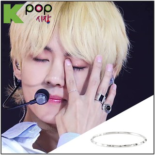 ❌免運❌ 韓國進口 ASMAMA正品 防彈少年團 金泰亨 BTS V 同款簡約切面純銀細戒指