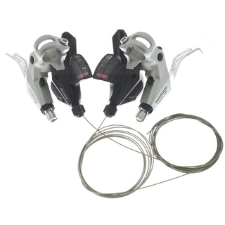Shimano ALTUS ST-M310 3X8速煞車變速把手組左右一對銀色盒裝含完整內線、外管及端套超值首選