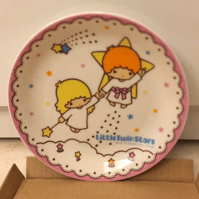 Sanrio三麗鷗 little twin star50週年雙子星陶瓷盤子玻璃盤子