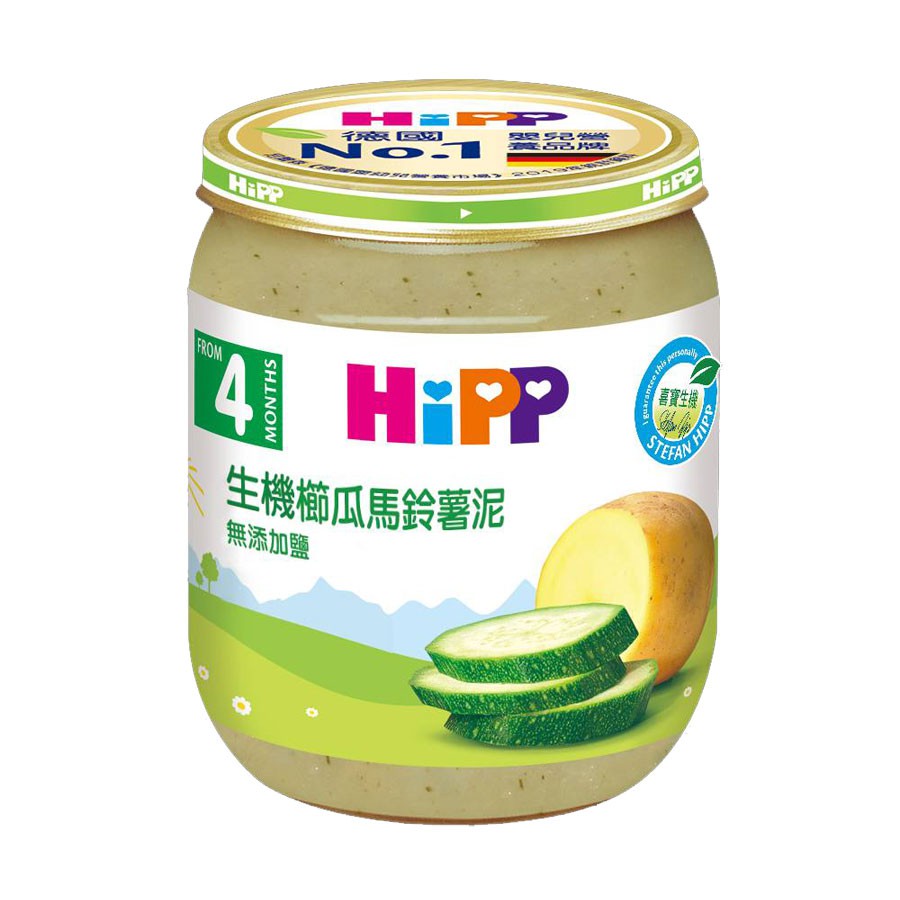 德國hipp 喜寶4m 生機櫛瓜馬鈴薯泥125g 蝦皮購物