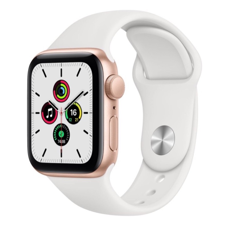 [現貨］Apple Watch SE GPS 40mm 金色鋁金屬+奶油白色運動型錶帶