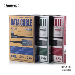 REMAX RC119 遊俠系列 ios手遊數據線 2.4A快速 充電線 傳輸線 快充線 L介面彎頭 充電+傳輸2合一