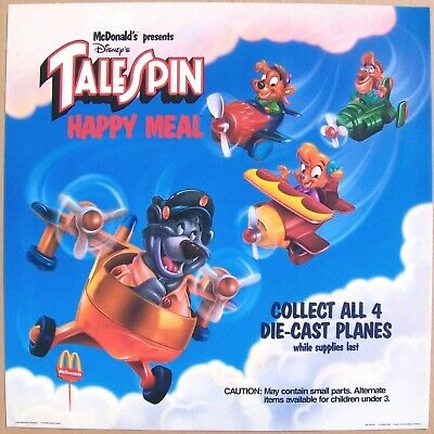 【CJTOYZ】1989 麥當勞 兒童餐玩具 迪士尼 航空小英雄 飛機 Tales Spin 兒童餐紙盒 麥當勞玩具