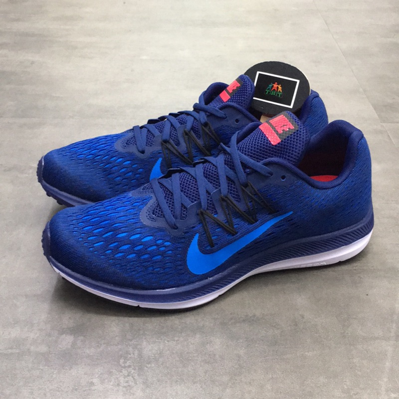 《TNT》NIKE ZOOM WINFLO 5 男 氣墊 耐磨 輕量 工作鞋 慢跑鞋 藍/紅 AA7406405