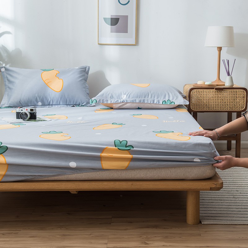 ♥️熱銷♥️純棉床包 全棉床包 床罩 床單 雙人床包 加大雙人床包 單件 枕頭套枕套 席夢思床墊保護套 可愛蘿蔔