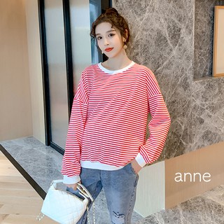 ANNE｜出清中｜269降200｜ 超寬衛衣+託腹褲套裝 M-2XL【A0049】孕婦裝 套裝 大碼 刷破 反折牛仔褲