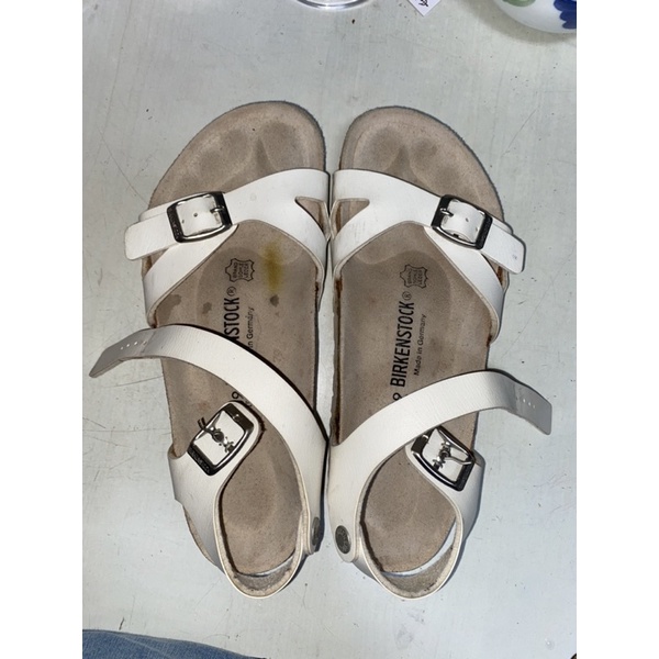 39號/勃肯Birkenstock白色涼鞋，百搭超美（二手，高標勿進）德國制造/誠可議價