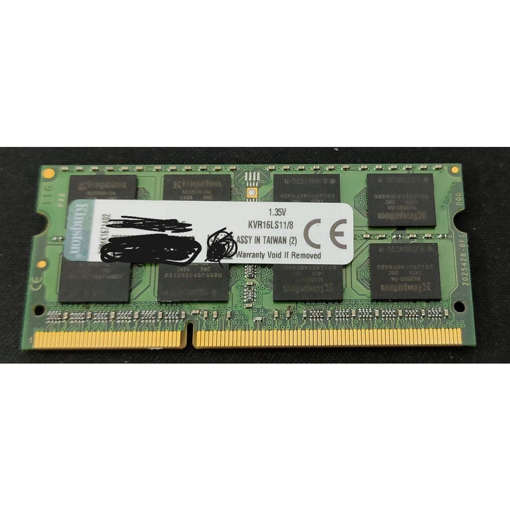 Kingston DDR3L 1600 8G 金士頓記憶體，NAS可用。