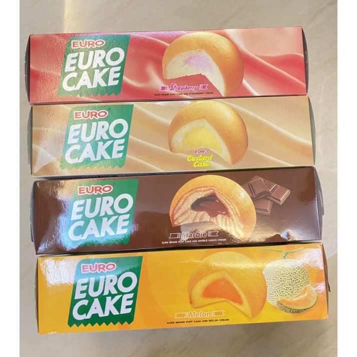 【泰國】 EURO CAKE 蛋黃派 BÁNH BONG LAN 哈密瓜 巧克力 草莓 144g
