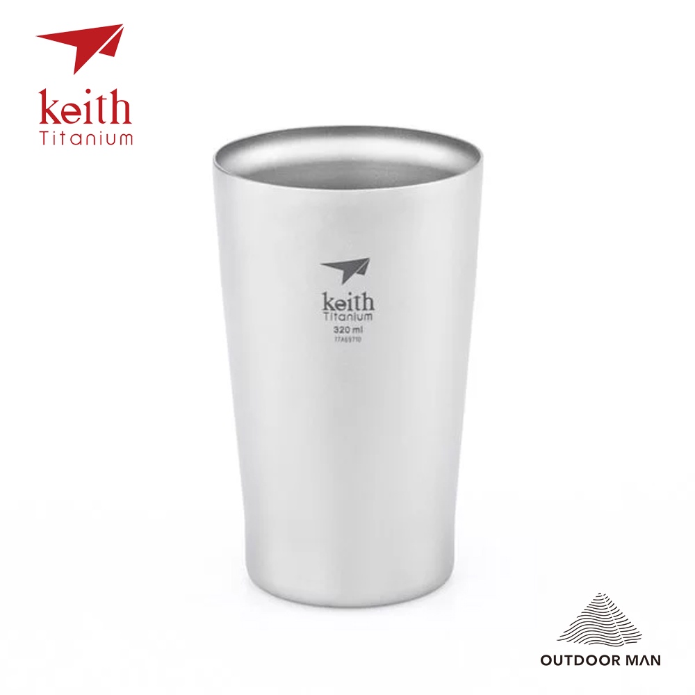 [Keith] 純鈦杯雙層啤酒杯-320ml (Ti9221)