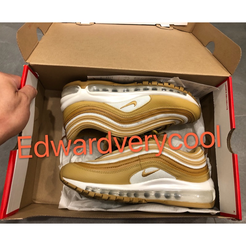 二手美品  99% 女款Nike Air Max 97 沙漠 駝色 工裝 air max95 US7.5 24.5cm