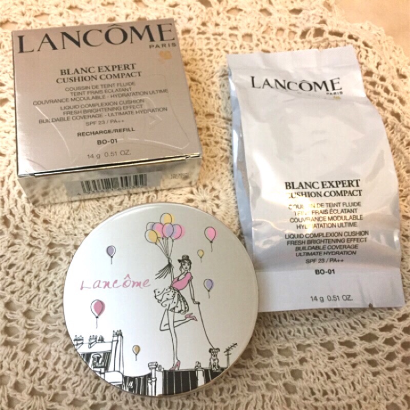 全新✨Lancôme 蘭蔻 激光煥白氣墊粉餅 粉彩幻想曲限定版粉盒 （殼+蕊）