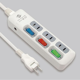 威電牌 1.8m(6尺) 3開3插(2孔)延長線 CK2331-06 15A/125V/1650W 臺灣製-【便利網】