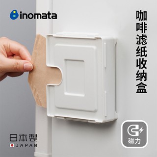 日本製 咖啡濾紙磁鐵收納盒 可裝錐形 扇形 紙巾濾紙專用 抽取式收納盒 免鑽牆 好抽取0345【SV8461】BO雜貨