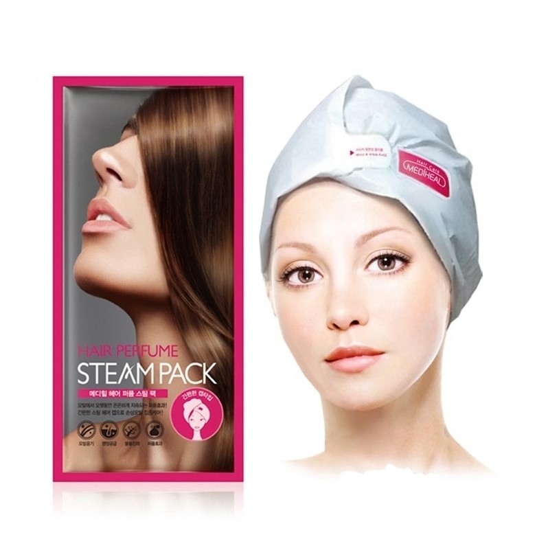 &lt;韓國MEDIHEAL&gt; HAIR PERFUME STEAM PACK 蒸氣護髮膜帽 (買4送1)