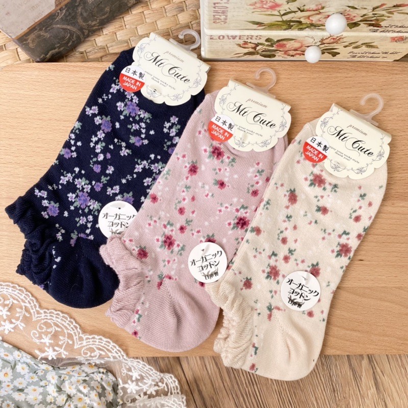 [現貨🇯🇵🔜] 日本製 碎花 短襪 浪漫玫瑰 浪漫 小碎花 襪子 日本進口 日本襪子