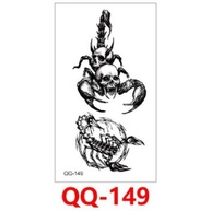 QQ 天蠍 骷髏頭蠍子 毒蠍 表演造型 紋身貼紙 能貼在 安全帽 汽機車上 皮膚 陶器 金屬 玻璃 手機