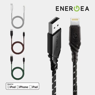 【ENERGEA】超強編織耐彎折快速充電線(1.5M/DuraGlitz)｜Lightning to USB-A 快充線