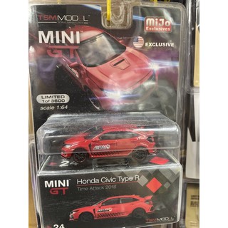 《模王》 1/64Mini GT模型合金車#24Honda Civic type R