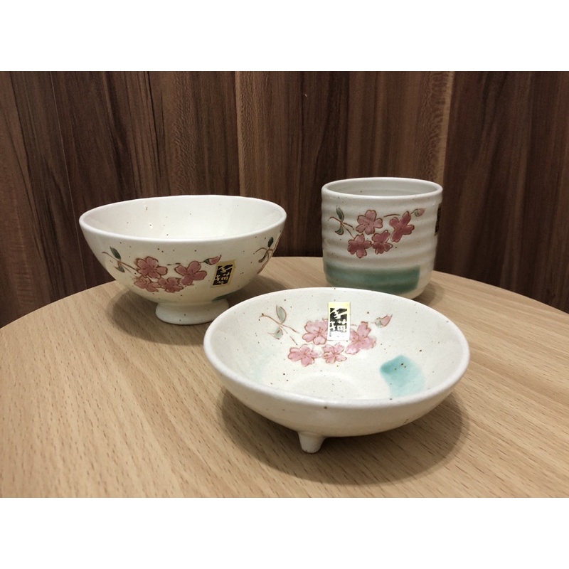 日式 和風 餐具套組 櫻花圖案 茶杯 碗 碟