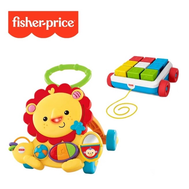 Fisher-Price 費雪兩用獅子聲光踏步車/學步車-助步車