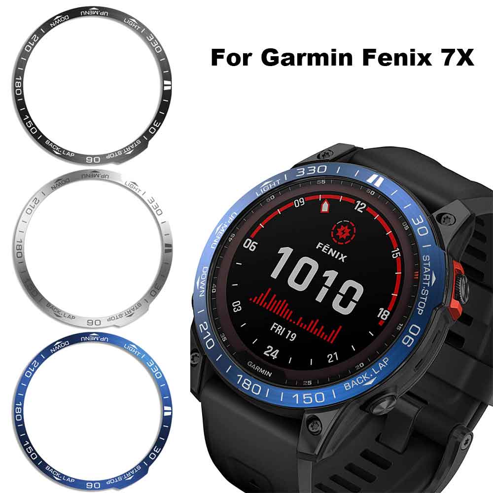 Garmin Fenix 7X 智能手錶蓋膠盒的金屬造型表圈, 用於 Fenix 7X 保險槓環不銹鋼蓋