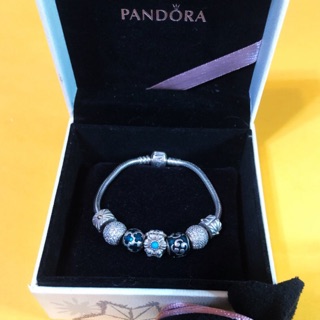 Pandora 潘朵拉 正品純銀整串手環組/ 純銀珠+手鍊