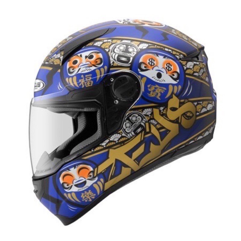 新品未使用zeusだるま柄フルフェイスヘルメットzs-811 AL35サイズL