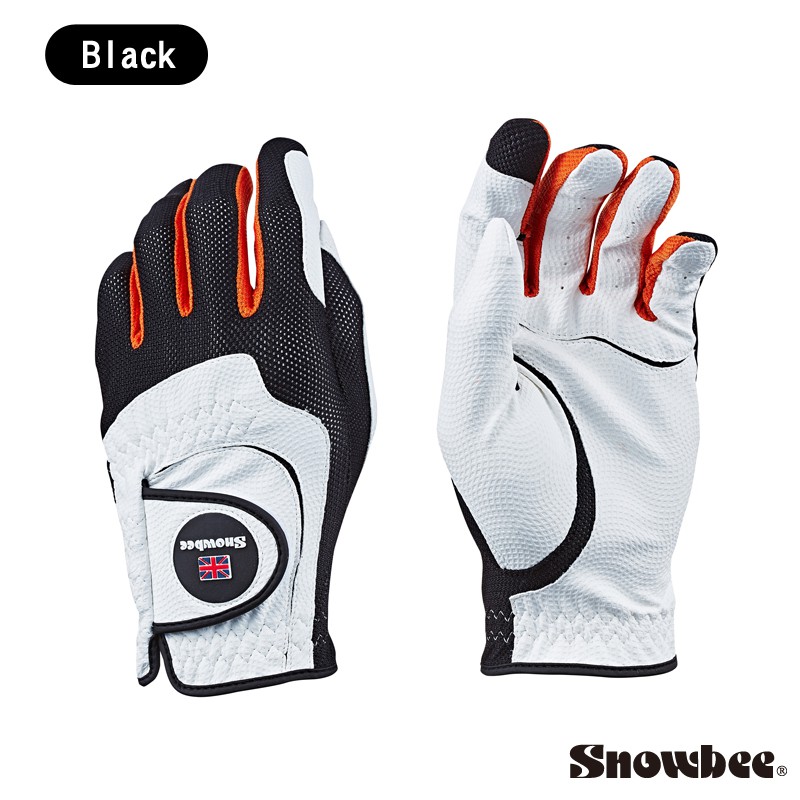 Snowbee Golf 高爾夫3D立體剪裁 ONE SIZE FITS ALL手套 (右手) 黑 手套防滑 耐磨 透氣