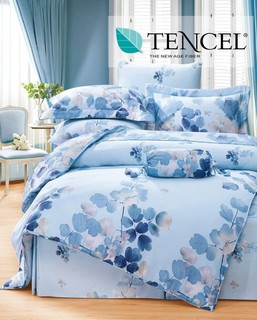 【玫瑰物語】TENCEL專櫃品牌5x6.2標準雙人4件式厚包組鋪棉床組寢具組寢飾婚禮嫁妝英倫情人飄絮紫色湘頌花