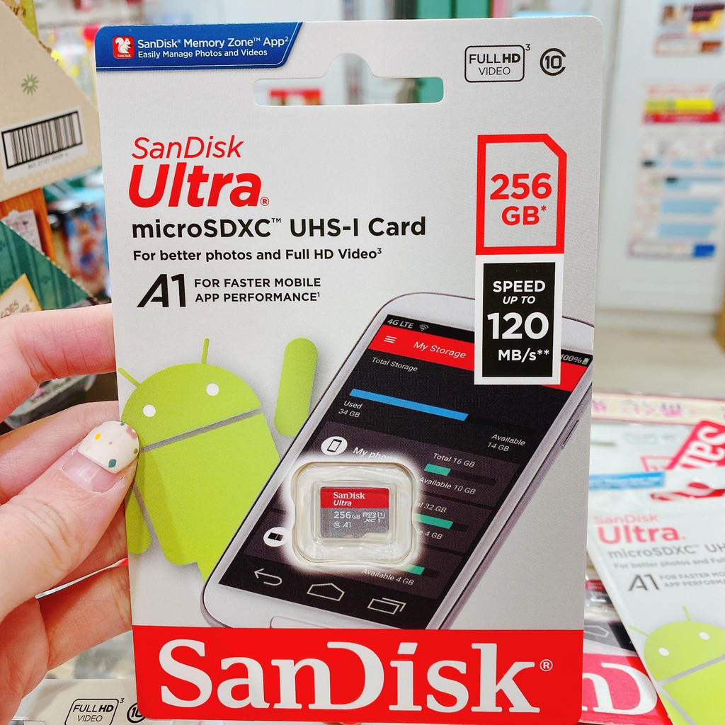 有間電玩 Ns switch 主機 記憶卡 SanDisk Ultra MicroSD A1高速記憶卡 256GB