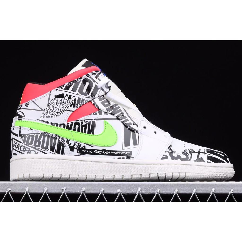 jordan 1 mid all over logos