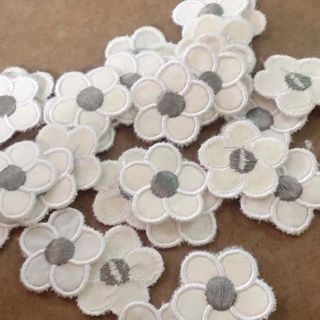 【DIY配件材料】花朵造型刺繡布貼貼片 飾品布貼飾品髮箍布貼 (單片價)