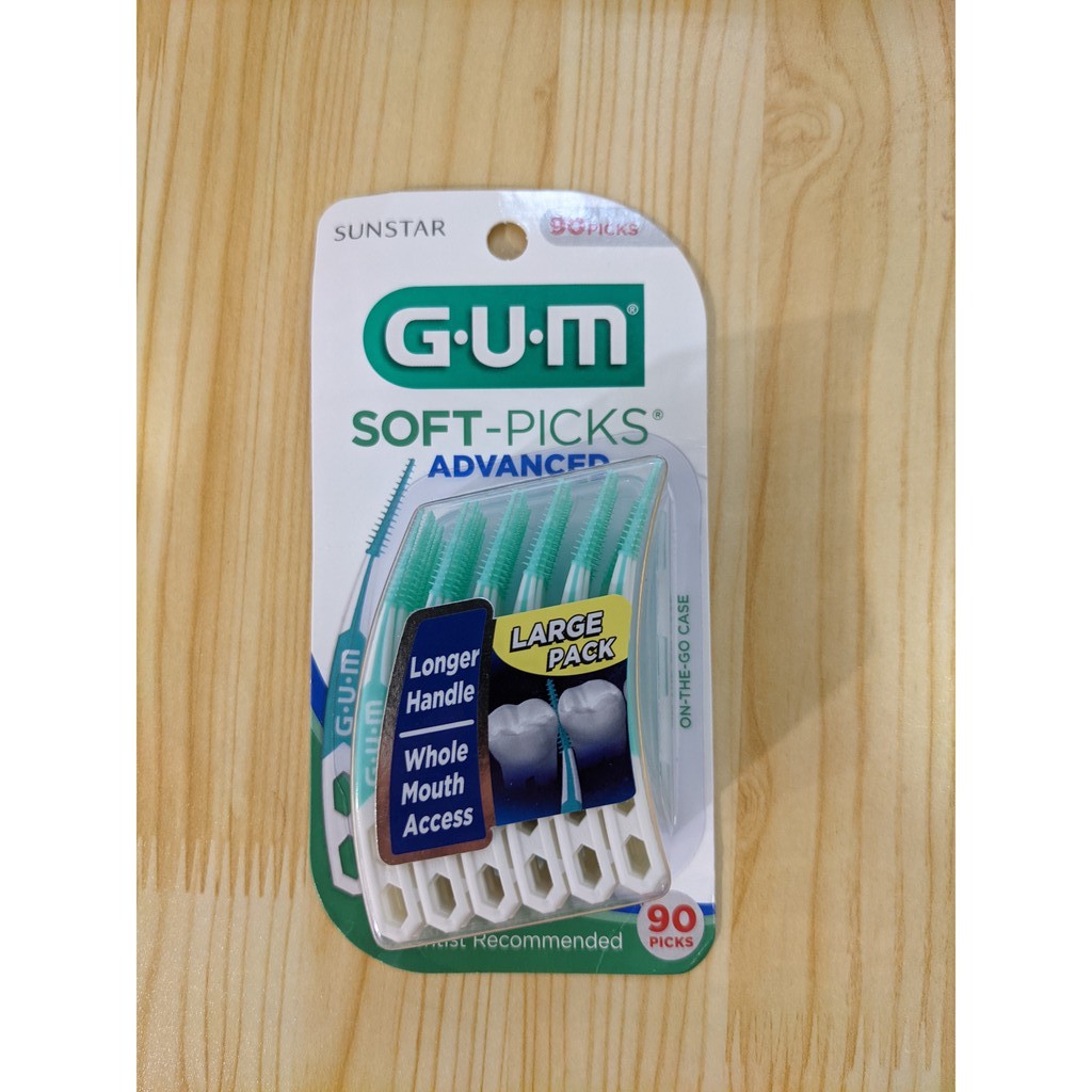 『現貨』美國三詩達Sunstar GUM Soft Picks 矽膠牙間刷 90支裝 可重複使用軟式牙間刷潔牙棒 牙線棒