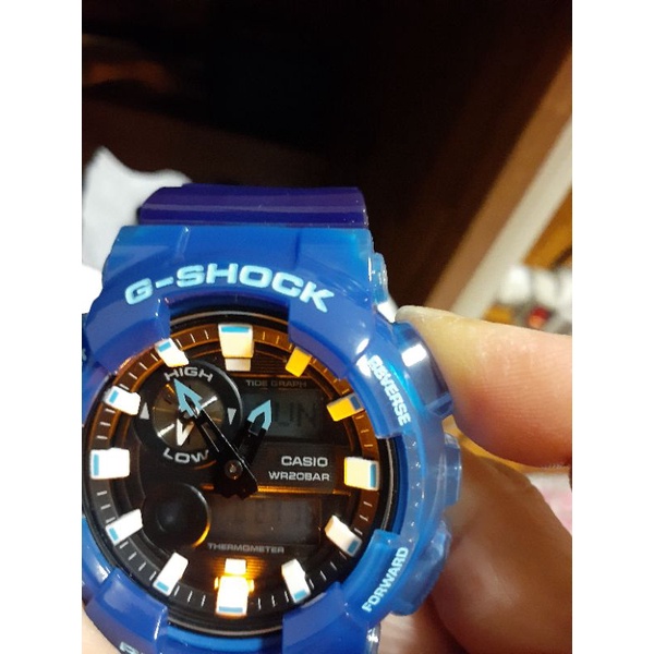 casio g-shock潮汐衝浪錶(男錶)半透明果凍藍