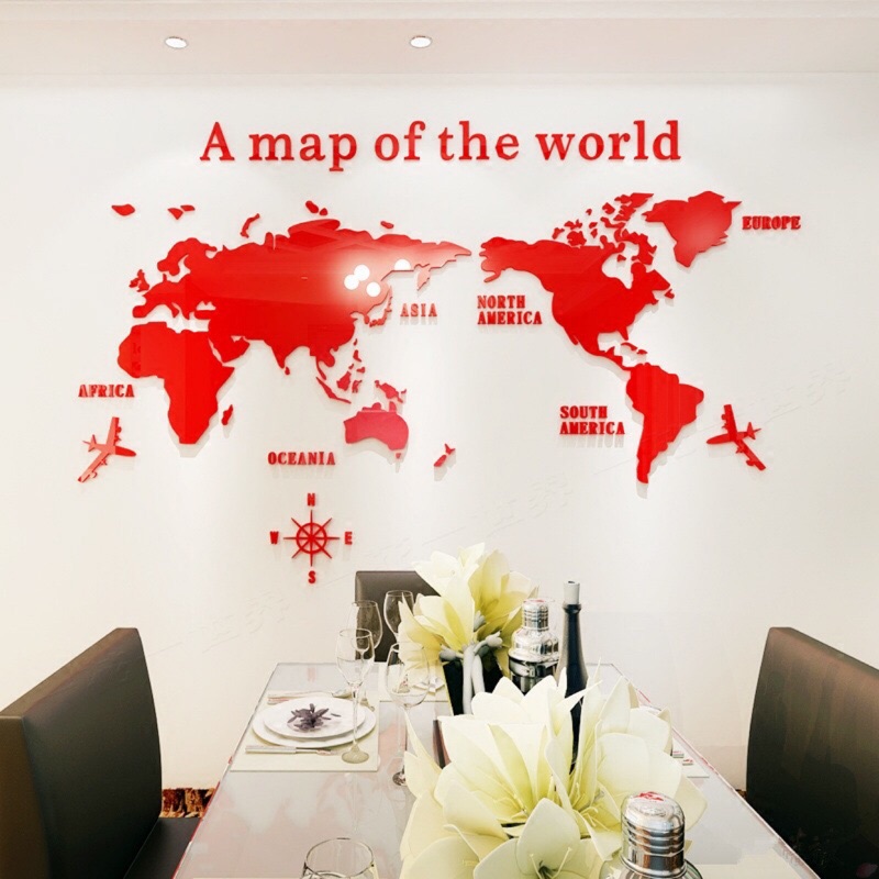超實用世界地圖壁貼❤️ 客廳美化室內設計🎁新品上市🎁壁貼 牆壁圖騰裝飾 創意個性北歐風立體辦公室書房客廳沙發背景牆