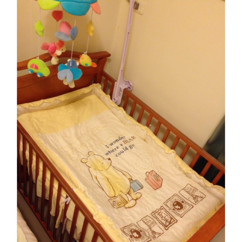 已降價.....Baby city 嬰兒床寢具組 嬰兒床 搖床  中床 120*60