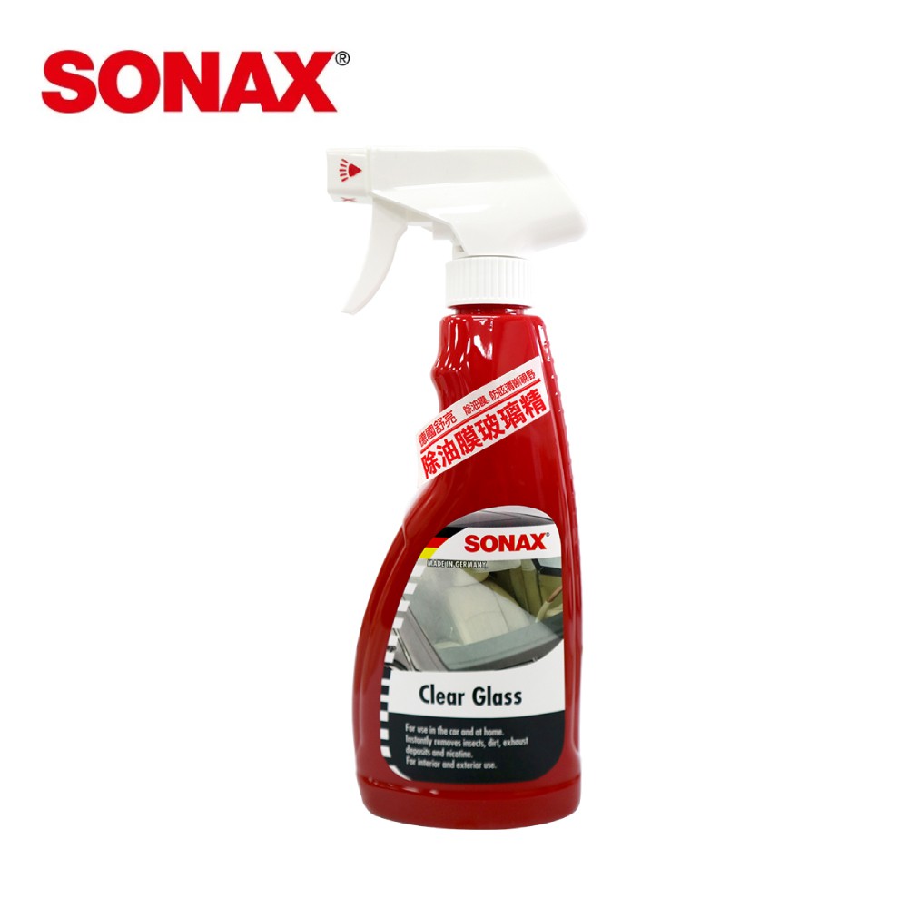 SONAX 除油膜玻璃精 500ml (德國配方｜油膜去除｜油膜清潔劑｜油膜處理｜汽車美容｜玻璃清潔｜汽車百貨)