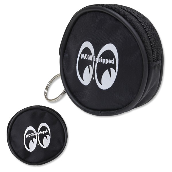 MOONEYES MQG093BK Equipped Round Coin Case 零錢包 鑰匙包 (黑色) 化學原宿