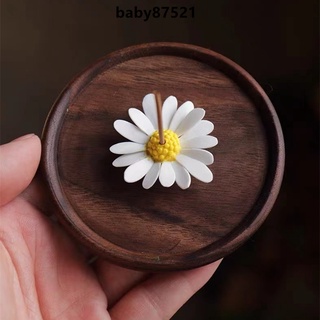 ✨臺灣出貨✨香道 香插 陶瓷小雛菊迷你香插線香架 線香座 線香插 沈檀 線香 香座日式立香託薰香爐 香氛薰香 香道工具