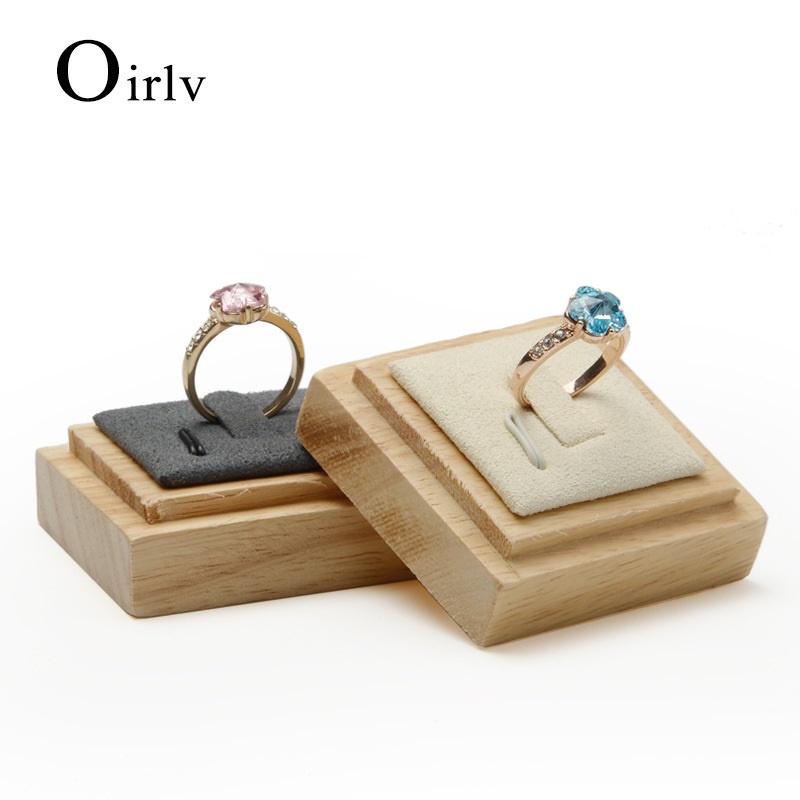 Oirlv 木製托盤 珠寶戒指耳環手鍊項鍊展示存儲收納支架托盤 珠寶展示櫃收藏架 TC