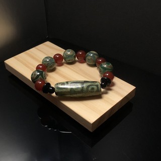 三九眼天珠手串瑪瑙玉髓男女玉珠手鍊西藏真品文玩佛珠天眼民族風
