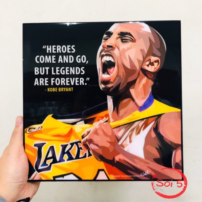 NBA 明星球員 科比 藍球 畫框紀念品 keetatat 普普風掛畫  Kobe 漫威 NBA Kobe 柯比布萊恩