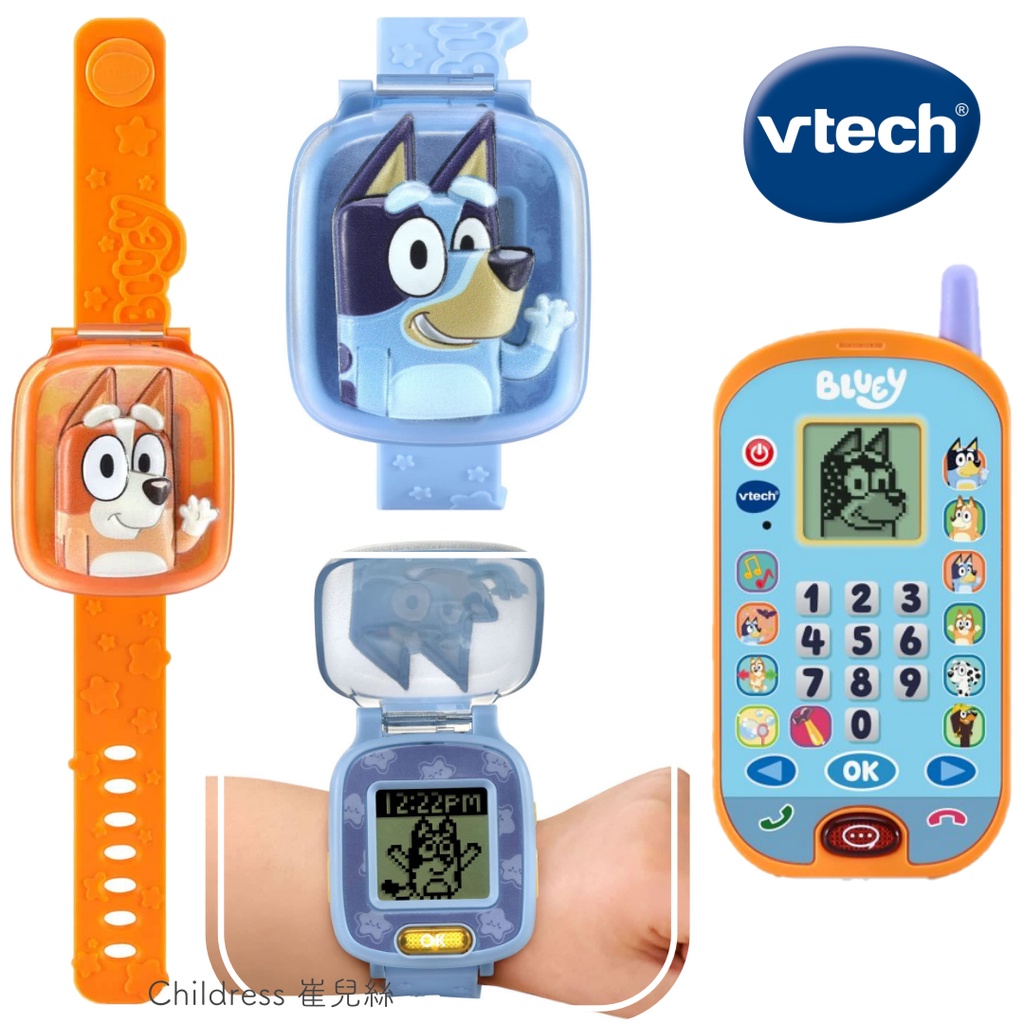 現貨+預購免運🚚美國空運直送🇺🇸正版【Bluey】Vtech 兒童手錶 / 互動手機｜兒童玩具 妙妙犬布麗 電話 偉易達