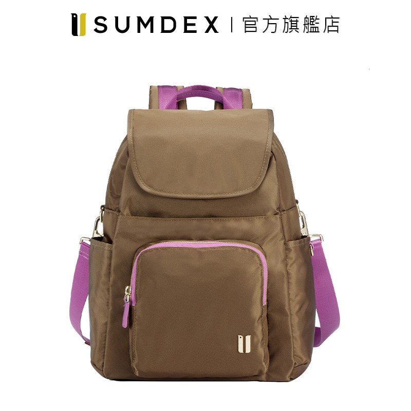 Sumdex｜都會後背包 NOD-765TK 咖啡色 官方旗艦店