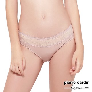 【pierre cardin 皮爾卡登女性內衣】蕾絲羅紋彈性低腰內褲(單件-PNK粉)-509-6654C