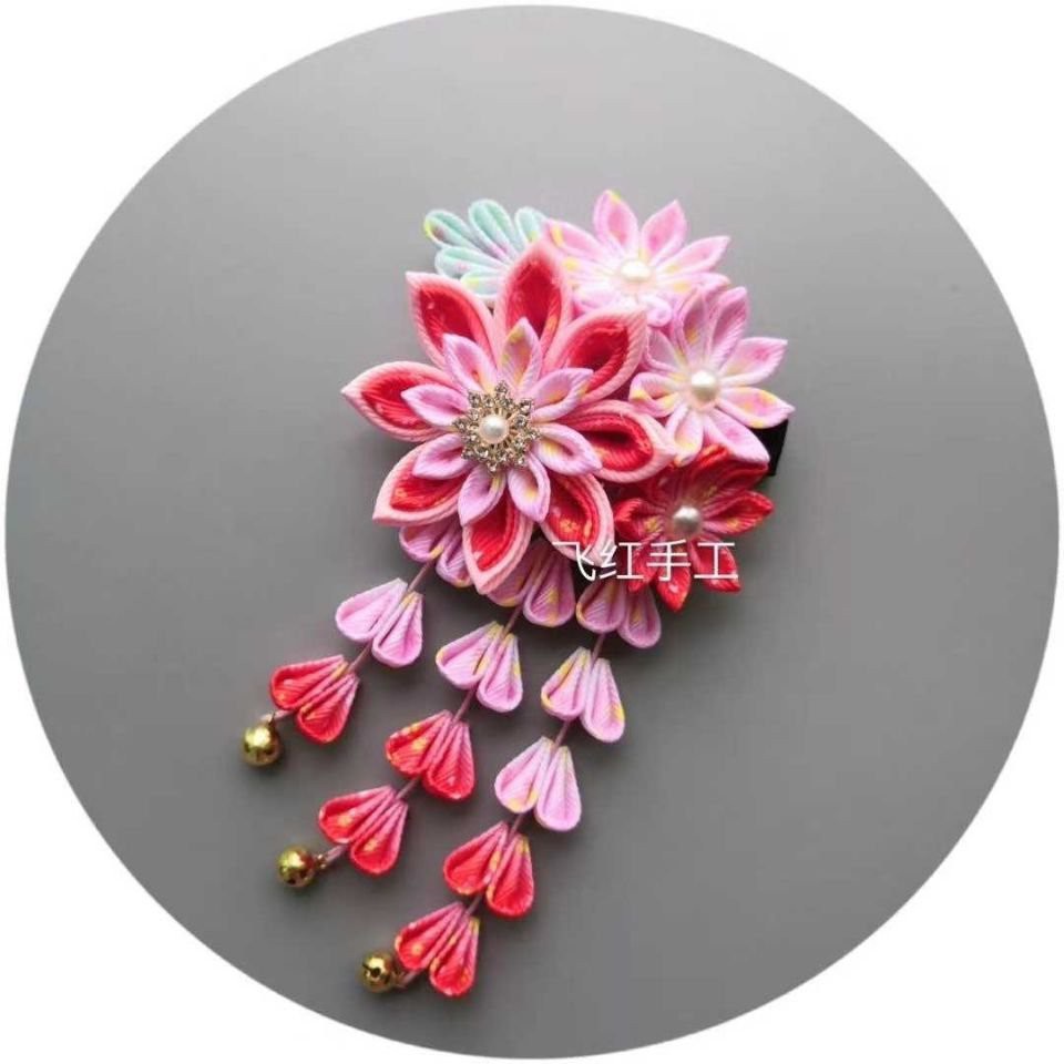 萬盛愛麗絲的日式和風細工花簪髮飾和服浴衣頭飾古風夾子發夾古典髮夾 蝦皮購物