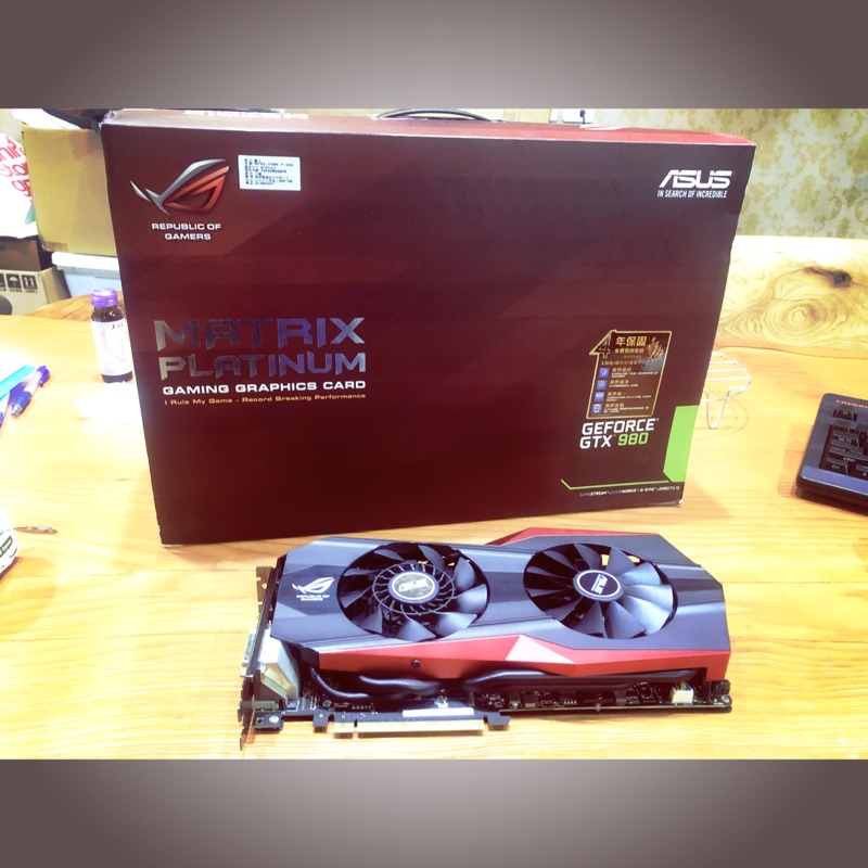 華碩 Asus gtx980 matrix platinum 頂級卡王版本 極限超頻 盒裝全 效能同1660ti